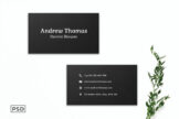 Product image of Black Sober Business Card Template V2