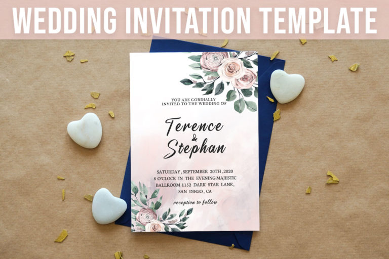 Preview image of Floral Wedding Invitation Template