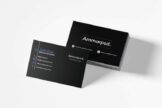 Last preview image of Black Sober Business Card Template
