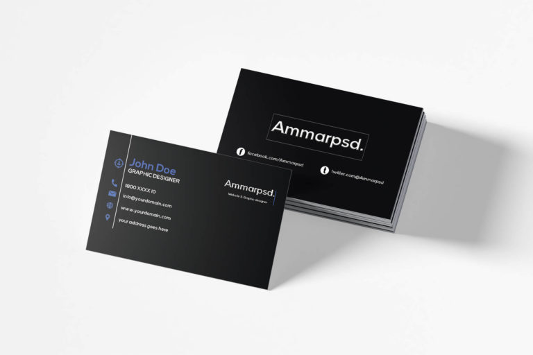 Preview image of Black Sober Business Card Template