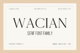Product image of Wacian Serif Font Family