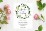 Product image of Greenery Floral Wedding Invitation Template