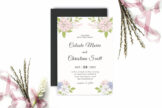 Product image of Watercolor Floral Wedding Invitation Template
