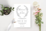 Product image of BW Laurel Wedding Invitation Template