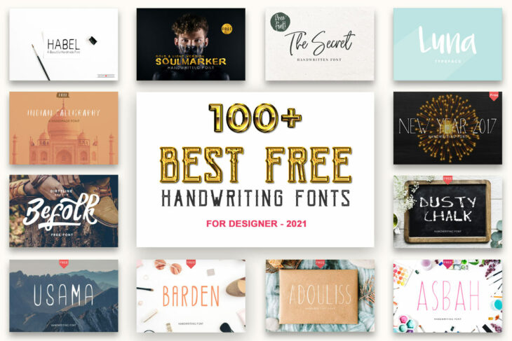 picture of 100 Beautiful Free Handwriting Fonts For Designers in 2021