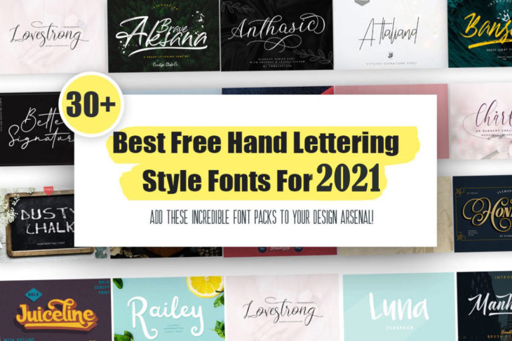 picture of 30+ Best Free Hand Lettering Style Fonts For 2021