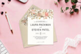 Product image of Dusty Rose Wedding Invitation Template V2