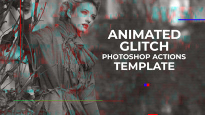 Gif Glitch Animated Photoshop Action