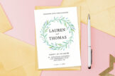 Product image of Simple Floral Wedding Invitation Template