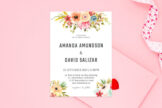 Product image of Watercolor Floral Wedding Invitation Template V2