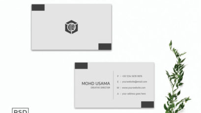 Grey Creative Minimalist Business Card Template