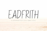 Last preview image of Eadfrith Handwirtten Sans Serif Font