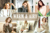 Product image of Warm & Airy Photoshop Actions Pack