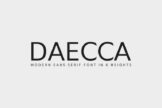Last preview image of Daecca Sans Serif Font Family