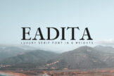 Last preview image of Eadita Luxury Serif Font Family