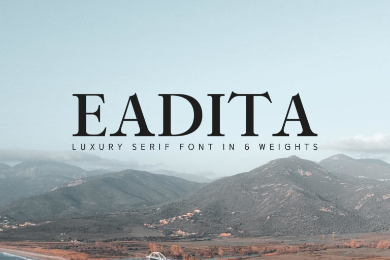 Preview image of Eadita Luxury Serif Font Family