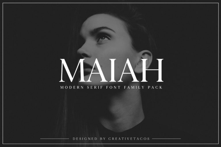 Preview image of Maiah Serif Font Family Pack