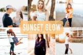 Product image of Sunset Glow Mobile & Desktop Lightroom Presets