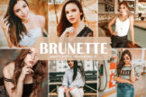 Last preview image of Brunette Mobile & Desktop Lightroom Presets