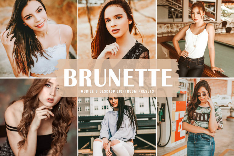 Preview image of Brunette Mobile & Desktop Lightroom Presets