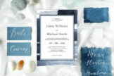 Product image of Dusty Blue Wedding Invitation Template