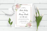 Product image of Dusty Rose Pink Wedding Invitation Template