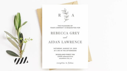 Elegant Minimalist Wedding Invitation Template