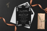 Product image of Floral Swirls Wedding Invitation Template