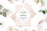 Product image of Pink Floral Wedding Invitation Template
