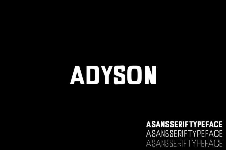 Preview image of Adyson A Sans Serif Typeface