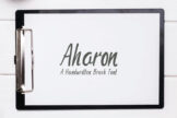 Last preview image of Aharon Handwritten Brush Font