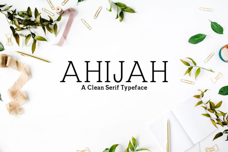 Preview image of Ahijah A Clean Serif Font Family