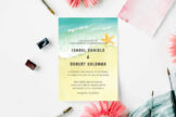 Product image of Beach Waves Sand Wedding Invitation Template