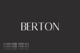Product image of Berton Sans Serif Typeface
