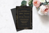 Product image of Black And Gold Wedding Invitation Template