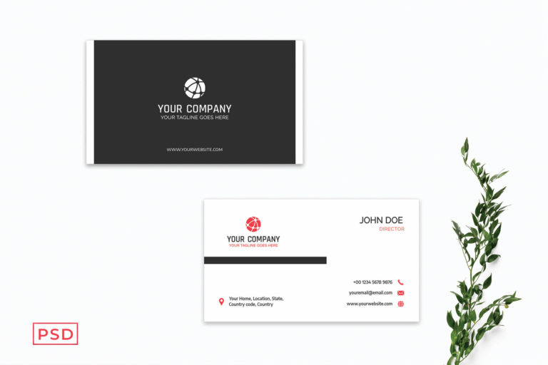 Preview image of Black Minimal Business Card Template