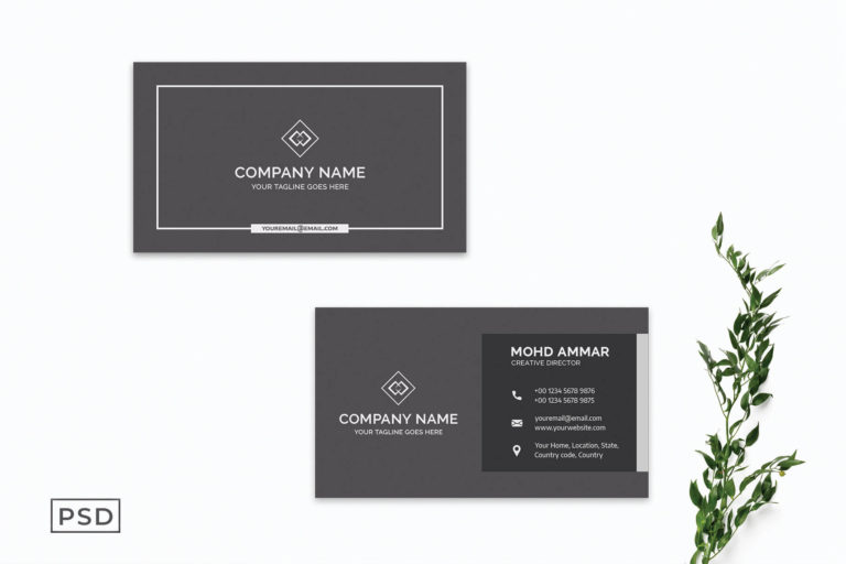 Preview image of Black Modern Business Card Template