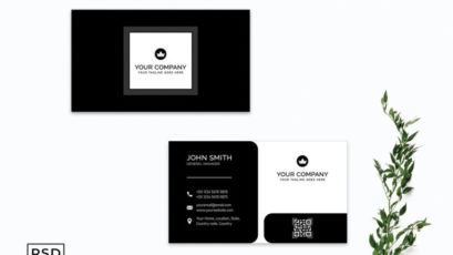 Black & White Modern Business Card Template