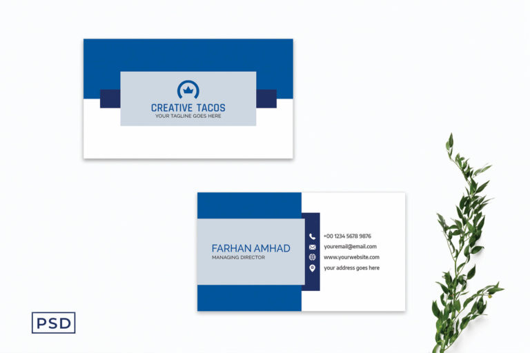 Preview image of Blue Creative Modern Business Card Template