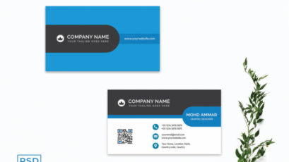 Blue Modern Minimalist Business Card Template
