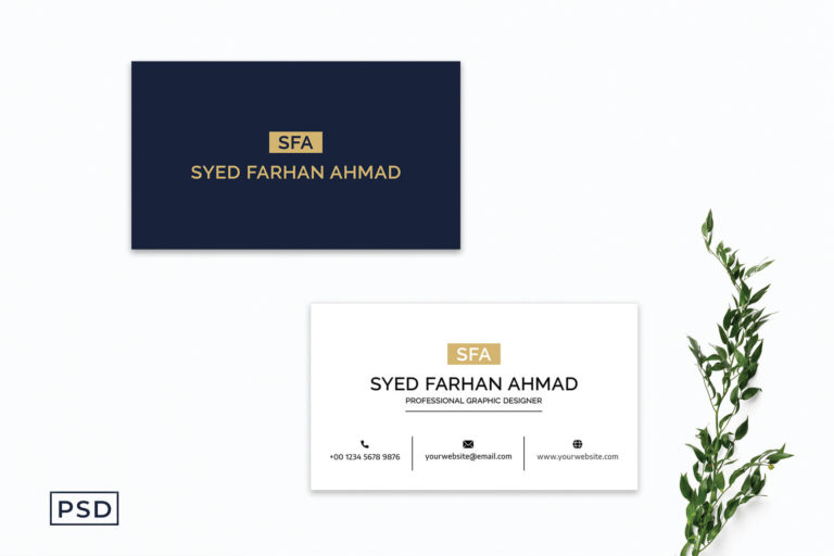 Preview image of Blue Sober Business Card Template