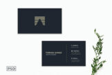 Product image of Dark Blue Business Card Template V2