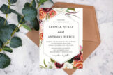 Product image of Elegant Red Floral Frame Wedding Invitation