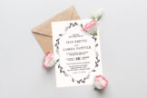 Product image of Floral Wreath Leafy Wedding Invitation Template
