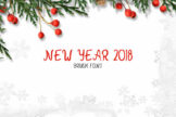 Product image of New Year 2018 Brush Font