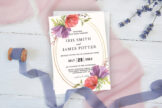 Product image of Purple & Red Rose Floral Wedding Invitation