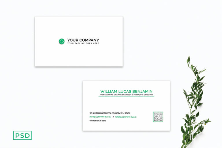 Preview image of Simple Green Business Card Template V2