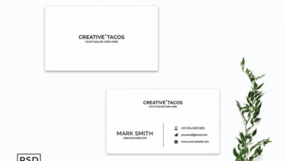 Simple White Business Card Template