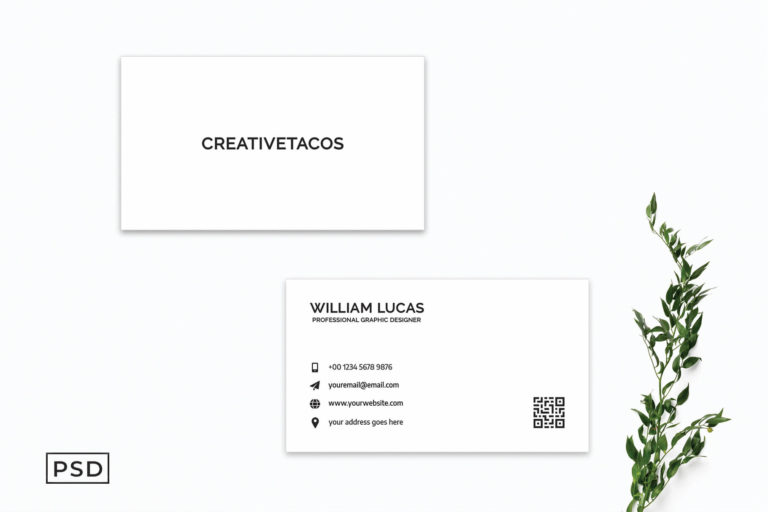 Preview image of White Creative Minimalist Business Card Template V2