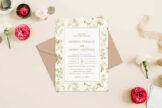Product image of Modern Gold Floral Wedding Invitation Template
